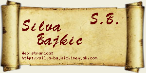 Silva Bajkić vizit kartica
